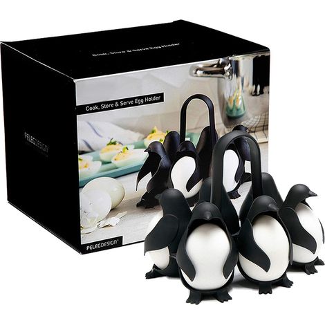 Eierkocher in Pinguinform für weich- oder hartgekochte Eier (1/5)