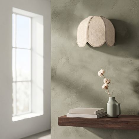Aplique de Pared con Pantalla de Lino Beige  Serie IRIS (1/5)