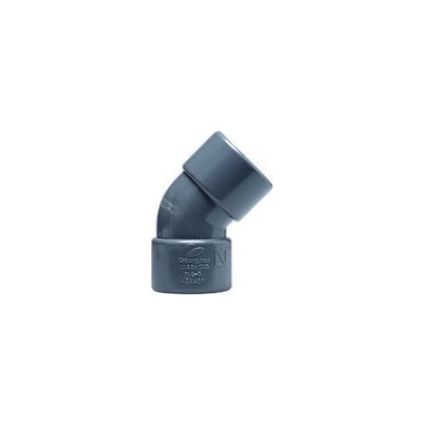 Codo de PVC gris de Crearplast Hembra-Hembra - a 45º - 40