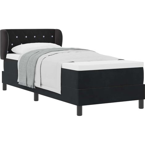 Maison Exclusive - Letto a molle con testiera Nero 80 x 200 cm Velluto (1/5)