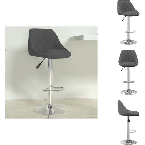 Tabouret de bar Gris foncé Velours - Tabouret De Bar - Tabourets De Bar - Chaise De Comptoir - Chaises De Comptoir (1/5)