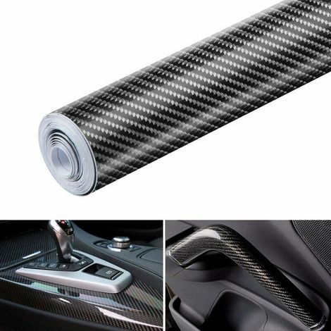 Film autocollant en fibre de carbone 6D – Auto-adhésif, imperméable, 300 cm x 30 cm – Application sans bulles pour voitures et motos (1/5)