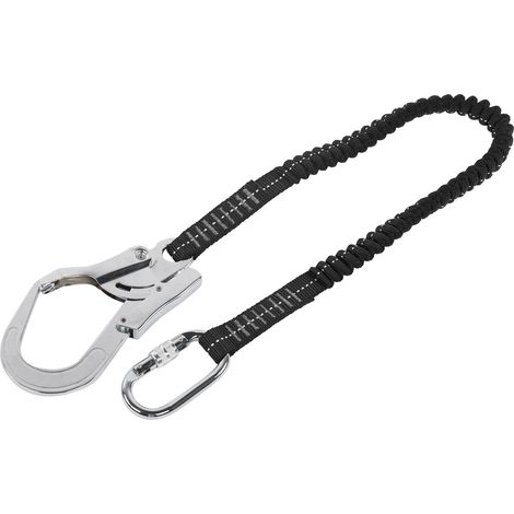 Corde de sécurité antichute pour câbleur, crochet simple en acier, grande taille, élastique, ceinture de sécurité pour électricien