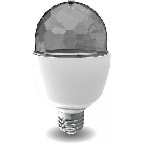 Xanlite – Ampoule LED disco E27 – Tête rotative – Lumière RVB – Économie d'énergie 3W – Ambiance festive pour soirées (1/6)