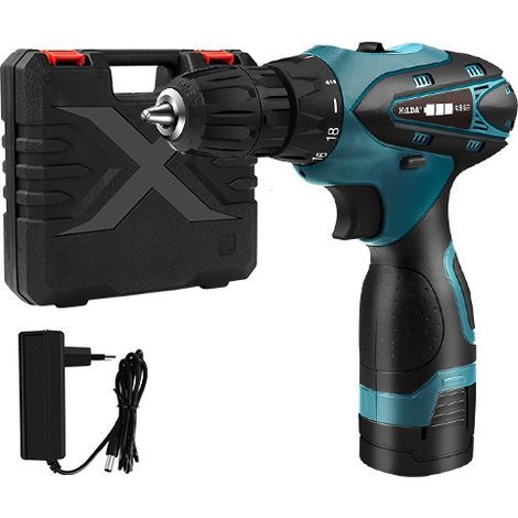 16.8V Visseuse Devisseuse Sans Fil avec Batteries, 20Nm Perceuse Visseuse, 18+1 Réglages de Couple, 2 Vitesses, LED, pour la Bricolage (1/5)