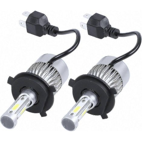 2 Stück H4 S2 72W 8000LM LED-Lampen für Abblend- und Fernlicht, 6000K Kaltweiß (1/2)
