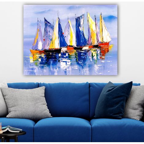 Decorazione artistica da parete con stampa su tela Painting Multicolore (1/3)