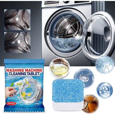 Washing machine cleaner tablets for household front-loading washing machines, effervescent tablets for cleaning dirt and grime in the drum -- 1 piece (1/5)