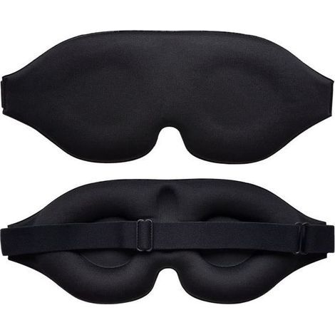 Schlafmaske – NOVIDIA – 3D – Memory-Schaum – 100 % Verdunkelung – Schwarz (1/4)