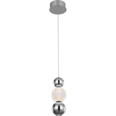 OTER LED-Hängeleuchte in Chrom, ITALUX PND-83728-7W-3K-CH