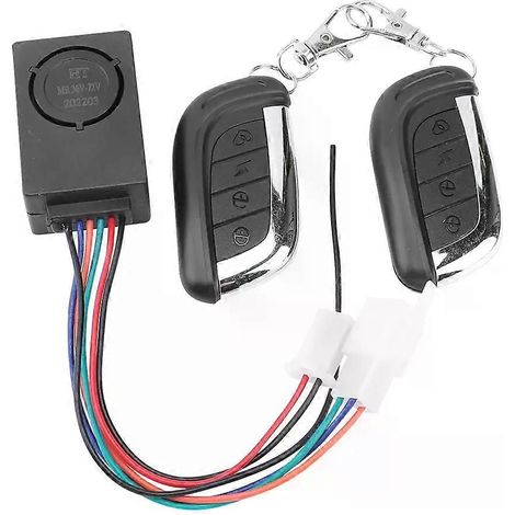 Sistema de alarma antirrobo inteligente para bicicletas eléctricas de 36-72 V y 125 dB, con control remoto. Dispositivo de alarma. (1/5)