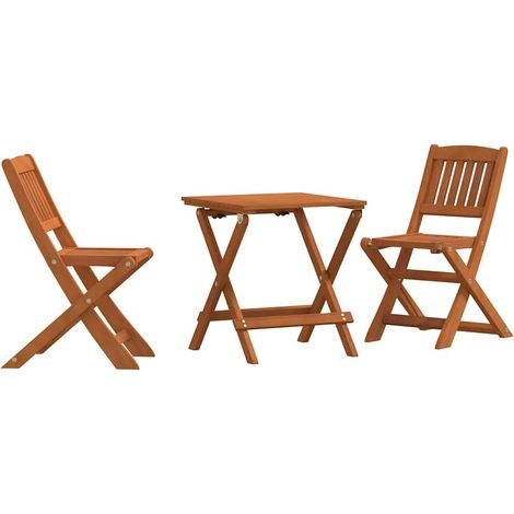 3-tlg. Bistro-Set für Kinder Massivholz Eukalyptus