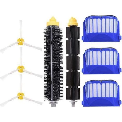 Kit accessoires Roomba série 600 : 2 brosses rotatives, 3 filtres, 3 brosses latérales Compatible avec iRobot Roomba 690 692 694 670 660 650 614 500 (1/5)