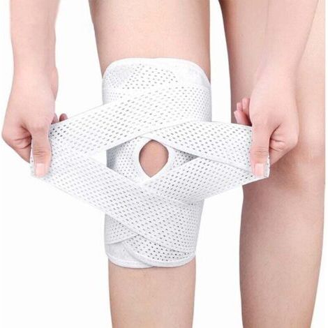 Ginocchiera con stabilizzatori laterali, supporto regolabile per ginocchio per uso domestico, per dolori al ginocchio, lesioni ai legamenti crociati anteriori e mediali, artrite, recupero, supporto pe