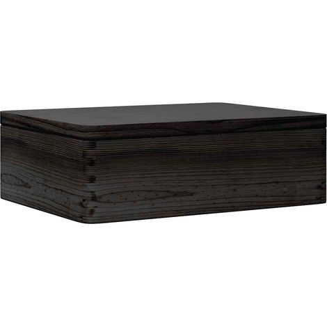 Maison Exclusive - Scatola in Legno con Coperchio Nero 40x30x13cm in Legno di Pino