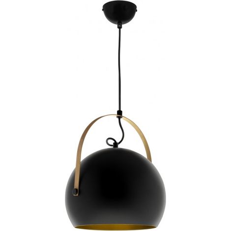 Ciondolo oriane 1xe27 h.reg.xd.25cm nero/oro