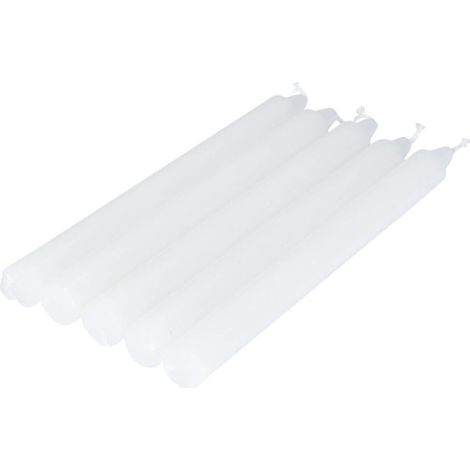 Lot de 5 Bougies Chandelier "Essentiel II" 19cm Blanc (1/2)