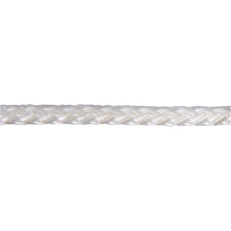 Polypro-Gurt geflochten, weiß, ø4mm, Rolle 100m - Chapuis