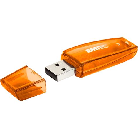 Mem usb emtec flash c410 128 gb 2.0 naran