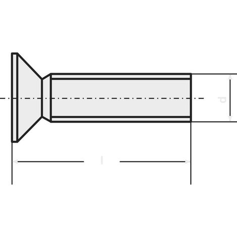 TOOLCRAFT 888089 Viti svasate M4 8 mm Esalobato DIN 965 Acciaio zincato 100 pz.