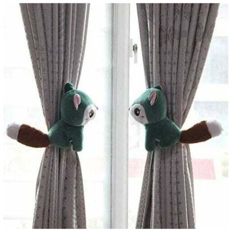 2PCS Curtain Tiebacks Cartoon Squirrel Curtain Tieback Plush Buckle Curtain Tieback Cute Curtain Holdback Curtain Clips Curtain Accessories for Children's Bedroom Living Room Office Window (1/5)