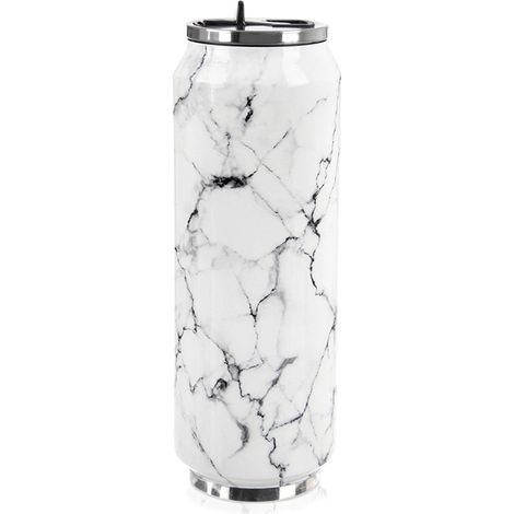 Mug isotherme de voyage, motif marbre, 700 ml, acier inoxydable