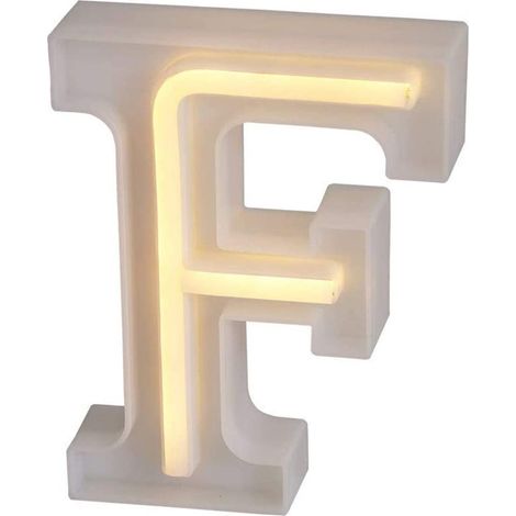 Lettere luminose neon a led luci alfabeto F luminoso per decorazione casa compleanni nozze festa bar eventi luce calda (1/5)