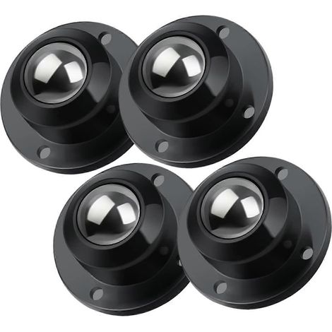 Lot de 4 mini roulettes pivotantes adhésives à 360° pour meubles, rotation fluide et respectueuse des sols. (1/5)