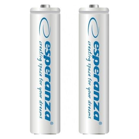 Piles Esperanza AAA 1000 mAh, lot de 2, blanches (1/2)