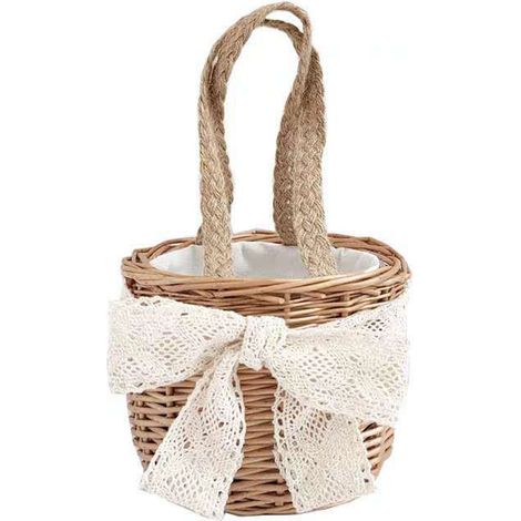 Rattan Small Bamboo Basket Hand Woven Netflix Children's Bamboo Woven Straw Bag (1/5)
