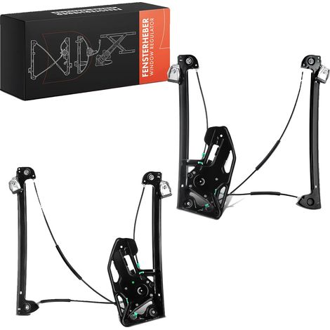 Reguladores de elevalunas eléctricos, compatibles con el sedán de lujo Serie 7 E38, delantero izquierdo y derecho, compatibilidad con 4/5 puertas, incluye motor eléctrico. (1/4)