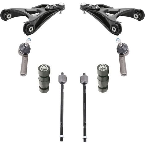 KIT BRACCIO OSCILLANTE 8 PEZZI COMPATIBILE CON NISSAN KUBISTAR Furgone (X76) 1.5 dCi 70 / Kit Sospensione Completo OE/OEM / Bracci Oscillanti + Testine Sterzo / Sostituzione Diretta OEM