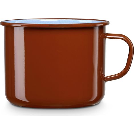 Briebe Terra Cazo Cocina Hervir Leche Acero Esmaltado 14cm Hervidor 1,8 L, Inducción, Todo Tipo Fuego, Horno  Marrón
