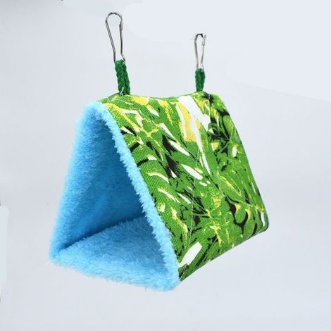Nid d'oiseau perroquet, nid d'animal, hamac en peluche chaud pour l'hiver, cage, tente-lit de chalet heureux (petit 121713,5CM)