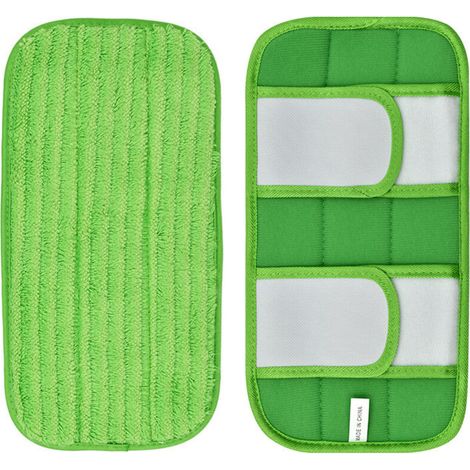 Paquete de 2 almohadillas de limpieza reutilizables, recambios de microfibra lavables, compatibles con mopas Swiffer Sweeper, para limpiar superficies y pisos de madera (mopa no incluida). (1/3)