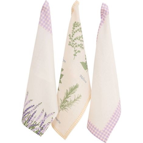 Set di 3 strofinacci in cotone garrigue 70x45cm - Atmosphera créateur d'intérieur