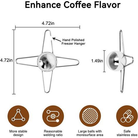 Silver material: Stainless steel coffee ball to preserve aroma, coffee ball for manual brewing (1/5)