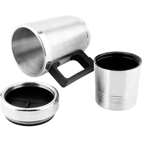 Gourde chauffante électrique 12V acier inoxydable 350ml 150ml, tasse thermos voiture pour café thé eau chaude, réchauffeur portable (1/5)