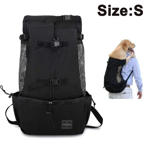 Mochila para mascotas ajustable, adecuada para perros pequeños y medianos para viajes, senderismo y actividades al aire libre (1/5)