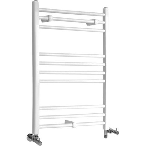 Hudson Reed Ive - Sèche-Serviettes Design Mixte Moderne Plat - Blanc - 80 cm x 50 cm