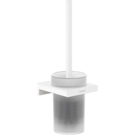 Hansgrohe AddStoris - Bürstenhalter Wandmontage, Glas matt/weiß matt 41752700 (1/2)