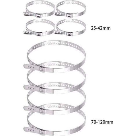 Collier De Serrage, 2 Pinces Pinces Collier Cardan Et Pince Colliers Bandes À Sertir Avec L’offre De 8 Pcs De Collier-- (1/5)