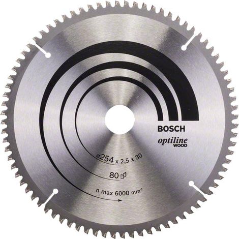 Bosch PRO Wood Circular Saw Blade 254 x 2.5 x 30 mm T80 2608640437