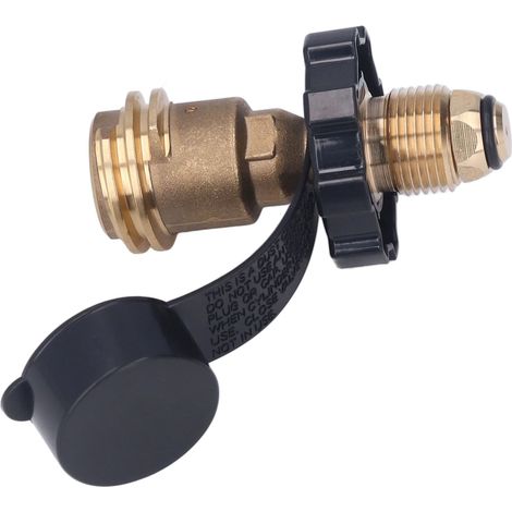 Adaptateur de remplissage de propane en laiton pour réservoir de gaz, avec poignée noire, POL Convert QCC1 Type 1