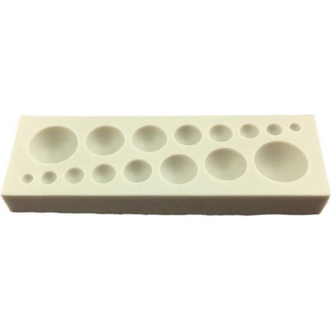 Moules à chocolat en silicone en forme d'hémisphère - 16 alvéoles pour desserts et puddings (1/4)