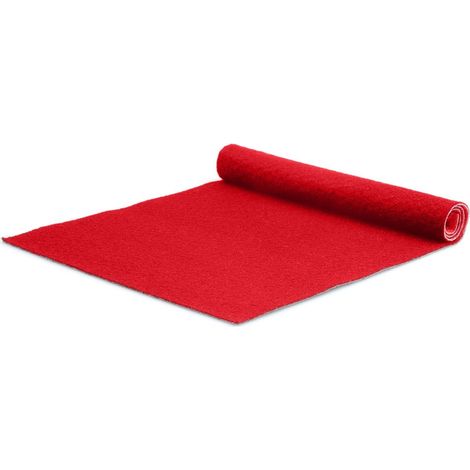 Tapis Torrance - Largeur 200 cm - Epaisseur 2 mm - Rouge - Par mètre linéaire
