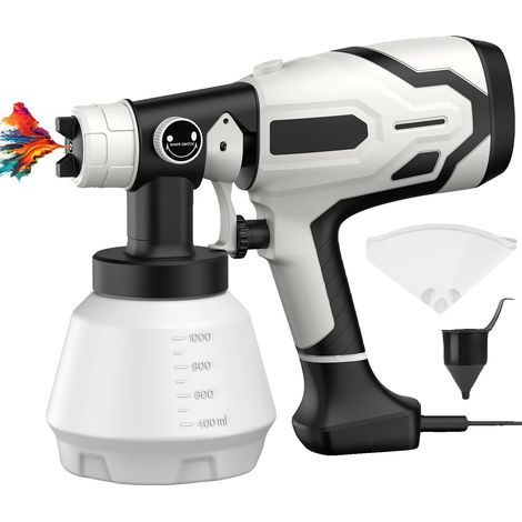 Pistolet à peinture électrique, capacité de 1000 ml, contrôle de débit réglable, 1000ml Prise EU (1/2)