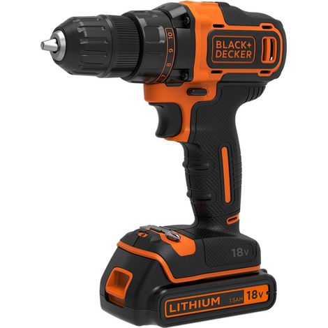 BLACK+DECKER bDCdd186b BLACK+DECKER Taladro 18 V inalámbrico con Cargador batería 1 5 Ah