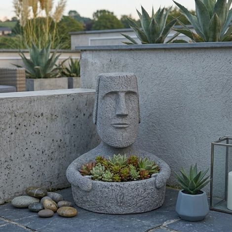 Easter Island Garden Planter Pot (1/2)