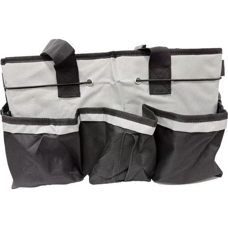 Borsa Portaoggetti Pieghevole per Pulizia – 26x23,5x37 cm, Tasche Multiple e Fondo Rinforzato – Poliestere Impermeabile – Design Funzionale – Ideale per Professionisti e Casa (1/5)